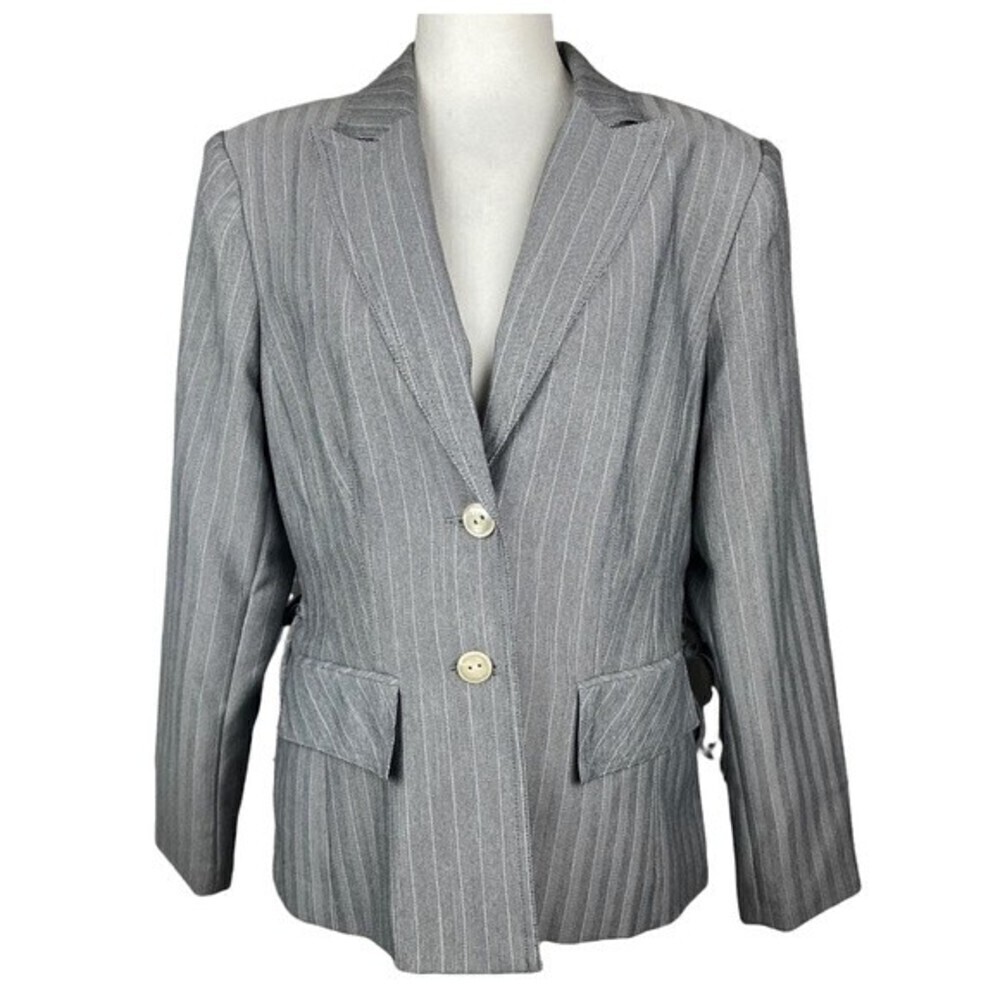 Giorgio Sant' Angelo Blazer Jacket Womens Size 12 Gray Button Front